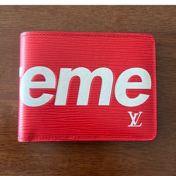 Supreme x Louis Vuitton Epi Leather Bifold Wallet - Red (2017) - Picture 1 of 5
